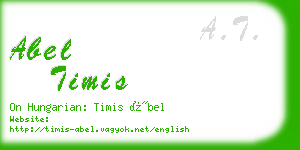 abel timis business card